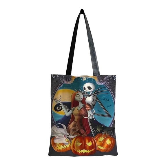 Handbags - 🆕 NWT Nightmare Before Christmas, Jack and Sally canvas tote Halloween 🎃